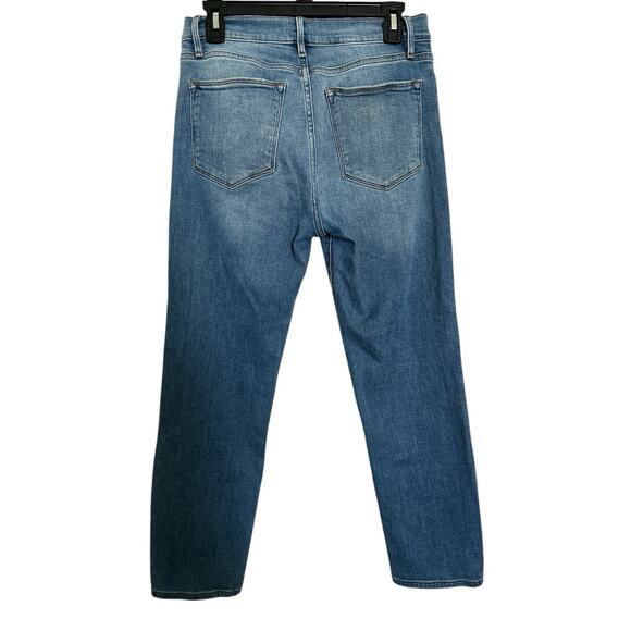 Frame Jeans Womens Size 29 Blue Denim Le High Straight Fit Distressed Ankle - Picture 5 of 10